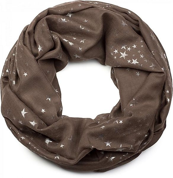 styleBREAKER Loop Loop Schal mit Metallic Sterne Print, (1-St) günstig online kaufen