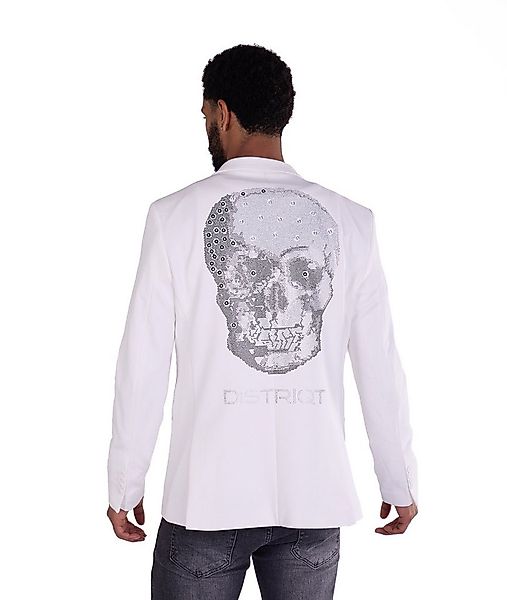 Denim Distriqt Sakko Designer Slim Fit Totenkopf Herren Sakko Weiß 48 günstig online kaufen