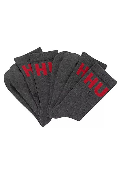 HUGO Socken "2P QS RIB ICONCOL CC", (Packung, 2er Pack), mit eingestricktem günstig online kaufen
