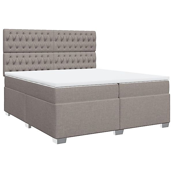 vidaXL Boxspringbett mit Matratze Taupe 200x200 cm Stoff2102121 günstig online kaufen