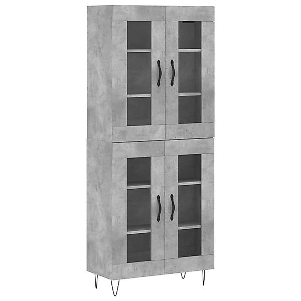 vidaXL Highboard Betongrau 69,5x34x180 cm Holzwerkstoff 3198309 günstig online kaufen