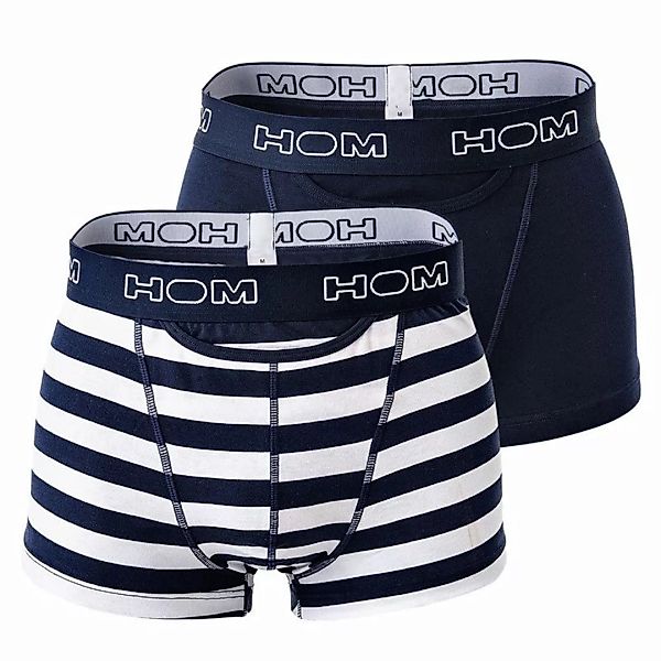 HOM Herren 2er Pack H01 Shorts, Pacific, Boxerbrief Cotton - Marine/Weiß günstig online kaufen