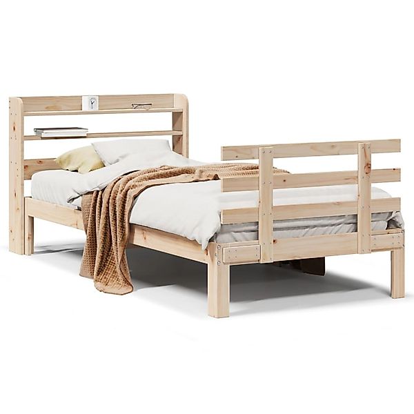 vidaXL Bettgestell mit Kopfteil ohne Matratze 90x190 cm 3306839 günstig online kaufen