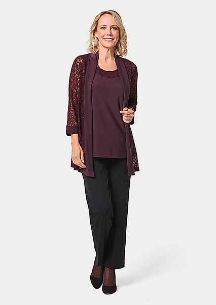 GOLDNER Shirtbluse Kurzgröße: Set aus Spitzenjäckchen und Top günstig online kaufen