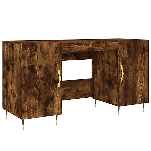 vidaXL Schreibtisch Räuchereiche 140x50x75 cm Holzwerkstoff 829529 günstig online kaufen