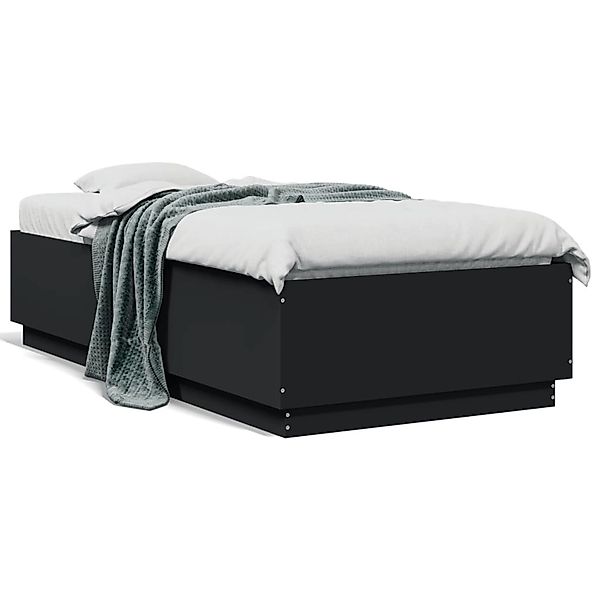 vidaXL Bettgestell Schwarz 90x190 cm Holzwerkstoff 3209752 günstig online kaufen
