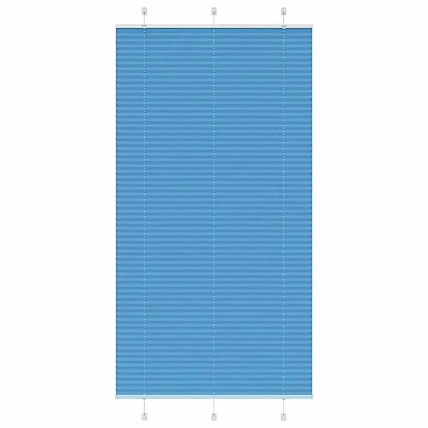 vidaXL Plissee Blau 105x200 cm Stoffbreite 104,4 cm Polyester 4015212 günstig online kaufen