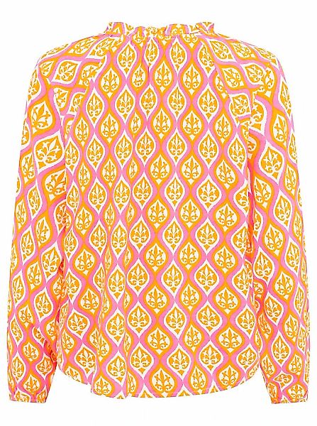 Zwillingsherz Schlupfbluse ""Ovale Ranken"" Bindeband mit Tasseln, Langarm, günstig online kaufen