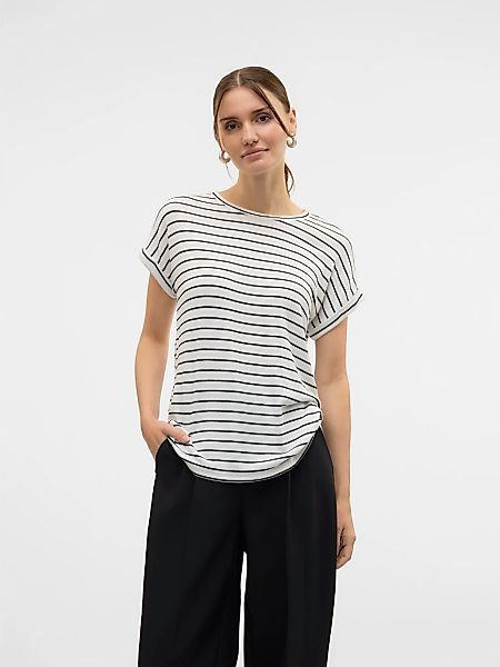 Vero Moda Kurzarmpullover "VMBRIANNA SS O-NECK PULLOVER BOO REP", mit Umsch günstig online kaufen
