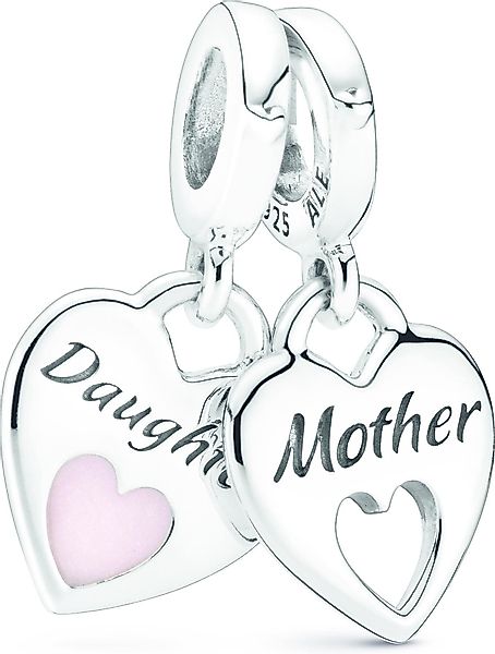 Pandora Kettenanhänger Pandora Doppeltes Herz Charm-Anhänger günstig online kaufen