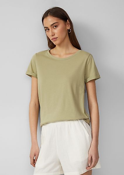 QS Kurzarmshirt Jerseyshirt mit Crew Neck günstig online kaufen