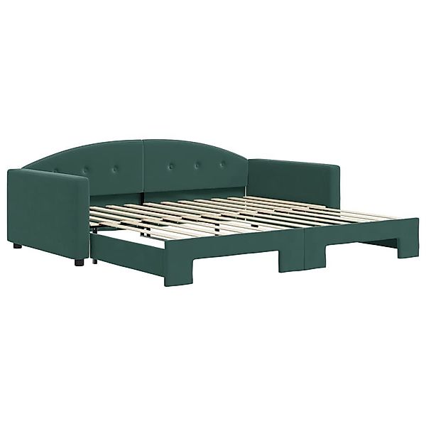 vidaXL Bett Tagesbett Ausziehbar Dunkelgrün 100x200 günstig online kaufen