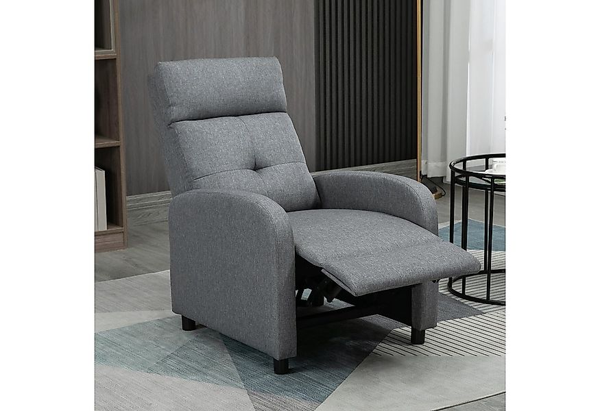 HOMCOM Relaxsessel Fernsehsessel mit Liegefunktion, Leinenoptik (TV-Sessel günstig online kaufen