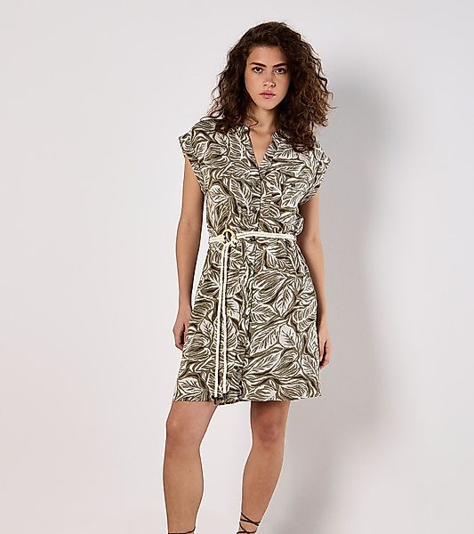 Apricot Minikleid Hemdblusenkleid, (Stoffgürtel) mit Bindegürtel günstig online kaufen