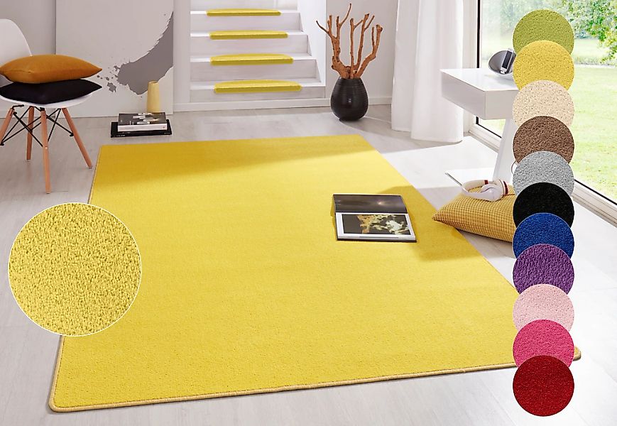 HANSE Home Teppich "Fancy" rechteckig 7 mm Höhe Kurzflor, Läufer, uni, geke günstig online kaufen