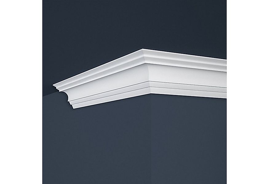 PROVISTON Stuckleiste Polystyrol, 50 x 50 x 2000 mm, Weiß, Deckenleiste, Kl günstig online kaufen