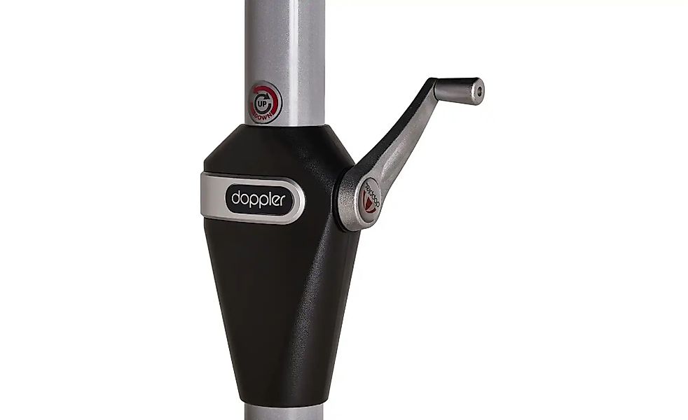 Doppler Marktschirm Active Ø 376 cm Greige mit Kurbelmechanik günstig online kaufen