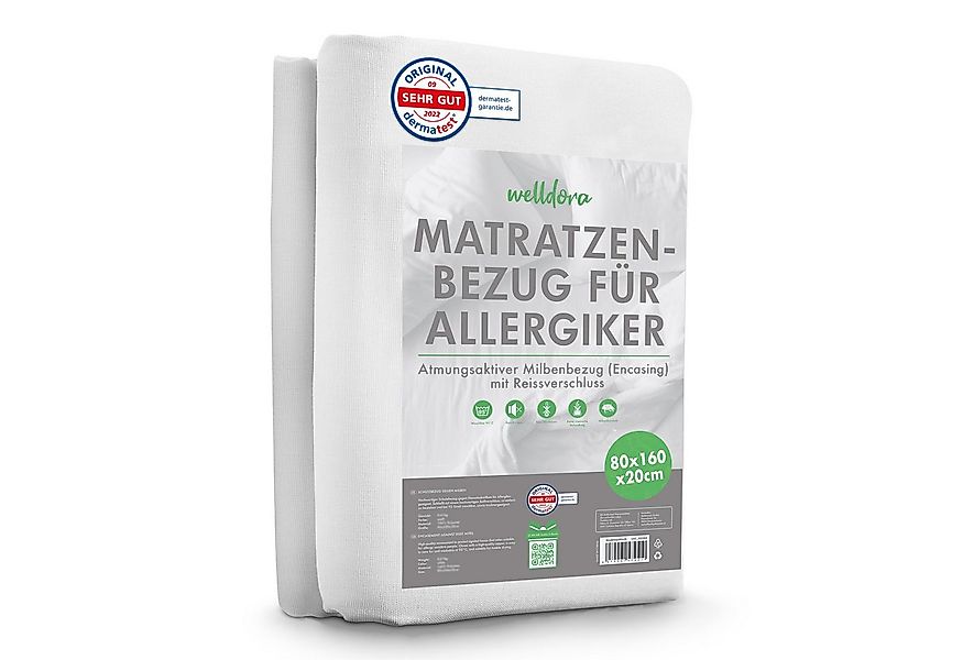 Encasing Premium Milbenbezug Matratzen ǀ Allergiker Matratzenschoner Welldo günstig online kaufen
