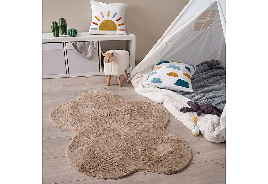 Paco Home Teppich Pelt 640 Wolke, wolkenförmig, Höhe: 16 mm, Kunstfell, Uni günstig online kaufen