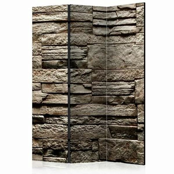 artgeist Paravent Beautiful Brown Stone [Room Dividers] grau Gr. 135 x 172 günstig online kaufen