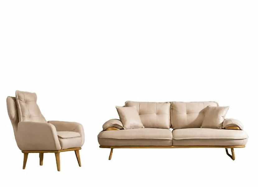 JVmoebel Sofa Moderne Couchgarnitur Designer 3-Sitzer Luxus Polster Sessel günstig online kaufen