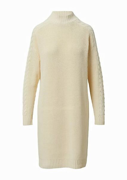 comma casual identity Maxikleid Kurzes Strickkleid mit Zopfmuster am Ärmel günstig online kaufen