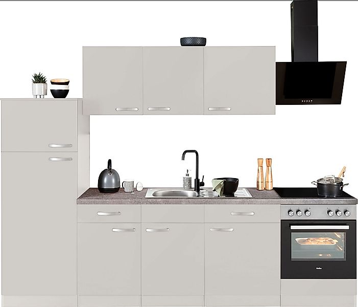 wiho Küchen Küchenzeile "Kansas", mit E-Geräten, Breite 280 cm günstig online kaufen