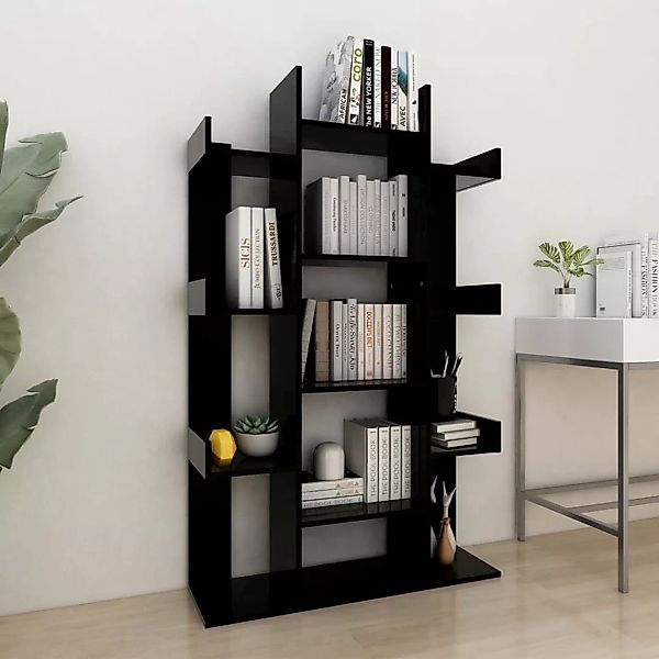 Bücherregal Schwarz 86x25,5x140 Cm Spanplatte günstig online kaufen