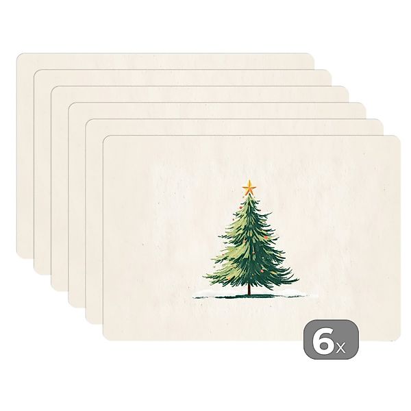 MuchoWow Platzset Weihnachtsbaum - Illustration - günstig online kaufen