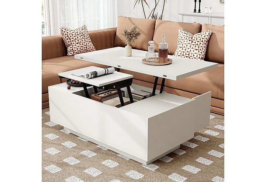 STILVORA Couchtisch höhenverstellbar Wohnzimmertsich Sofatisch mit versteck günstig online kaufen