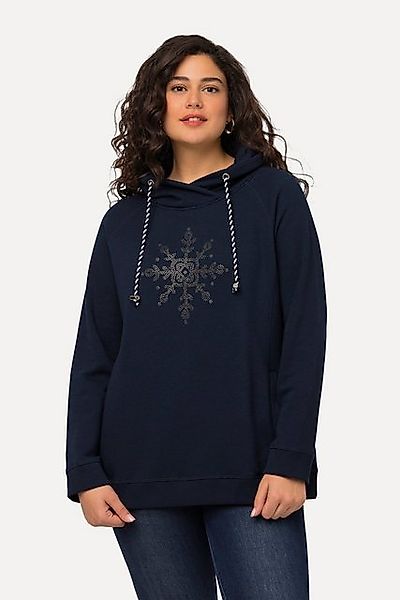 Ulla Popken Sweatshirt Sweatshirt Eisstern Stehkragen Taschen Langarm günstig online kaufen