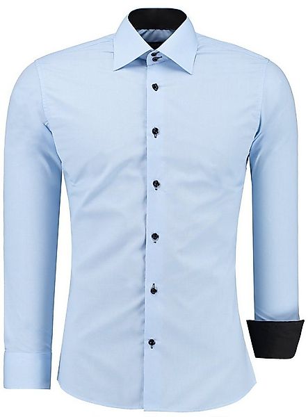 J'S FASHION Businesshemd JS12105 Slim Fit Langarm Herren Hemd mit farblich günstig online kaufen