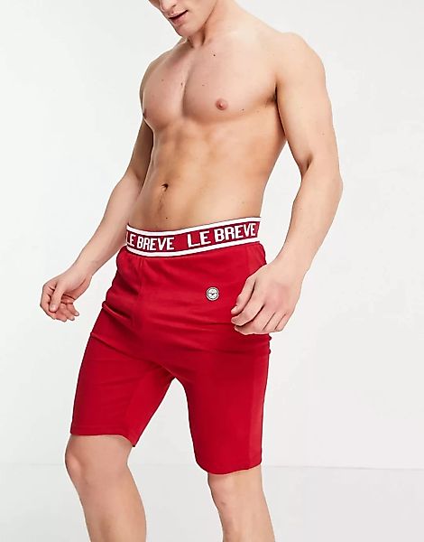 Le Breve – Lounge-Shorts in Rot, Kombiteil günstig online kaufen