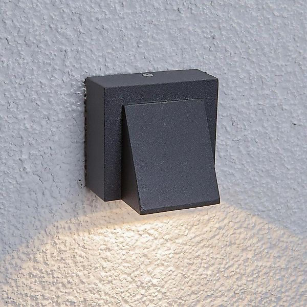 Lucande LED-Außenwandleuchte Marik, anthrazit, Metall, IP54 günstig online kaufen