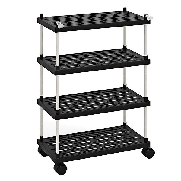 Costway Rollwagen mit 4 Ebenen Küchenwagen mit Rollen 40 x 21 x 59.5 cm günstig online kaufen