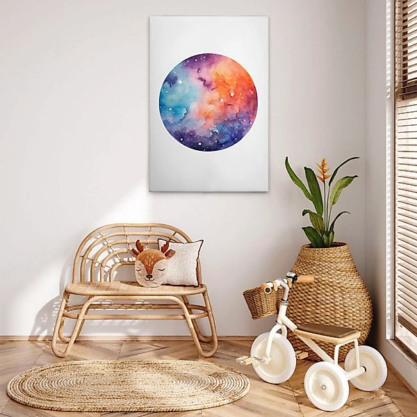 A.S. Création Leinwandbild "Colourful Planet - Wandbild Weiß Bunt Keilrahme günstig online kaufen