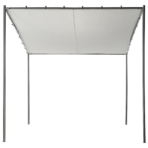 Beliani Garten-Pergola VIMINO Grau Schwarz 294x282x282 günstig online kaufen
