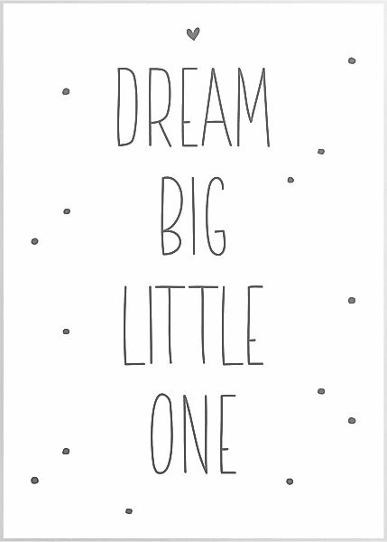 Reinders Wandbild "Slim Frame White 50x70 Dream Big Little One" günstig online kaufen