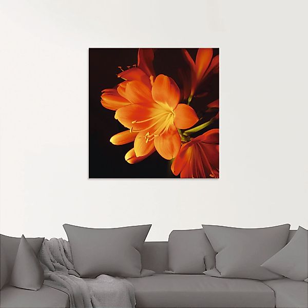 Artland Glasbild »Clivie in leuchtendem Orange«, Blumen, (1 St.), in versch günstig online kaufen