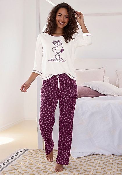 PEANUTS Pyjama (Set, 2 tlg., 2-teilig) mit Snoopy-Druck günstig online kaufen