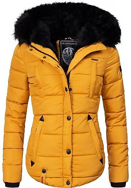 Marikoo Steppjacke Lotusblüte hochwertige Winter Jacke mit edler Kunstpelz günstig online kaufen