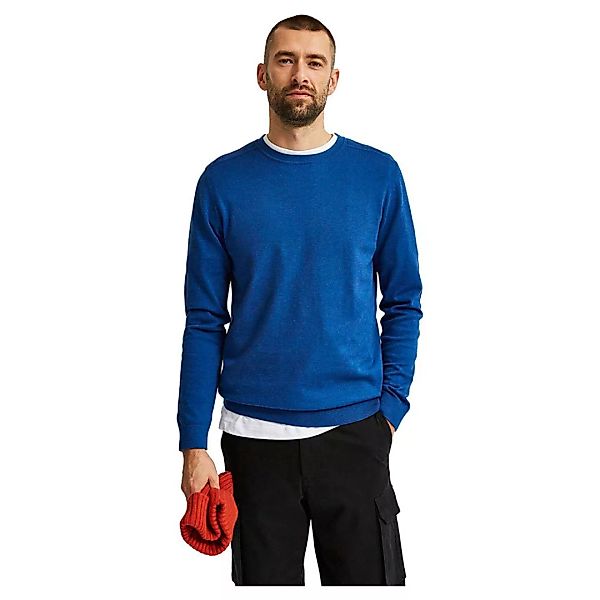 Selected Berg Rundhalsausschnitt Sweater XL Estate Blue / Detail Melange günstig online kaufen