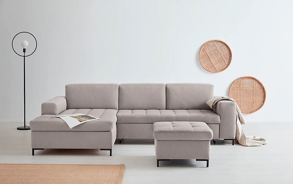 OTTO products Ecksofa "Grazzo, zeitlos und elegant, mit moderner Sitzheftun günstig online kaufen