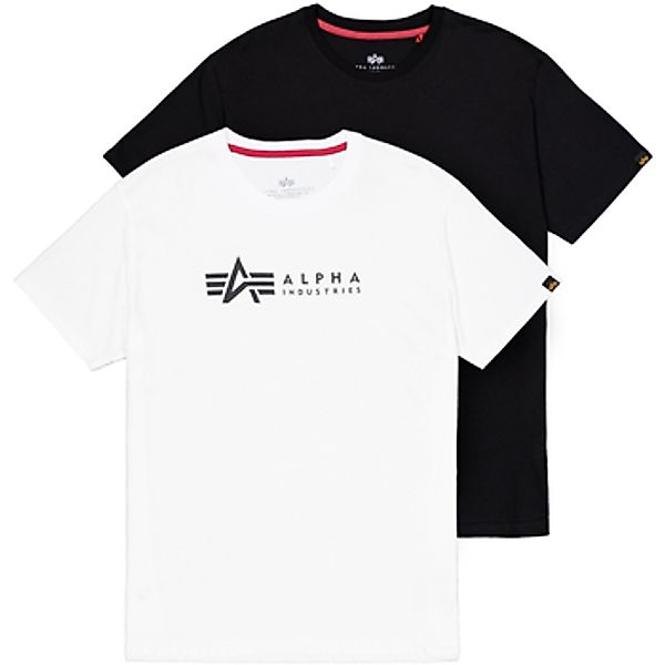 Alpha Industries  T-Shirts & Poloshirts Alpha Label T 2 Pack - black/white günstig online kaufen