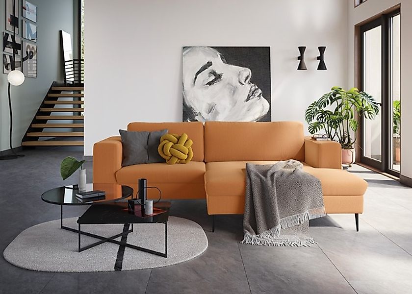 DOMO collection Ecksofa »Modica kompakt und elegant, Breite 244, L-Form« mo günstig online kaufen