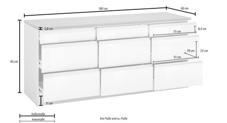 KOCHSTATION Unterschrank "KS-Ohio" Breite 180 cm günstig online kaufen