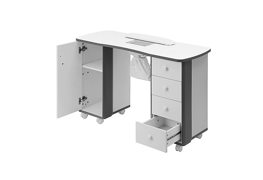 DARDVORLAG Arbeitstisch Profi Nageltis mit Staubabsaugung und Lenkrollen, m günstig online kaufen