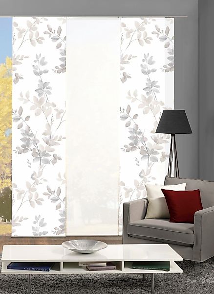 HOME WOHNIDEEN "3er SET" Paneelwagen 3 Stk. tlg. Schiebevorhang Digidruck 3 günstig online kaufen