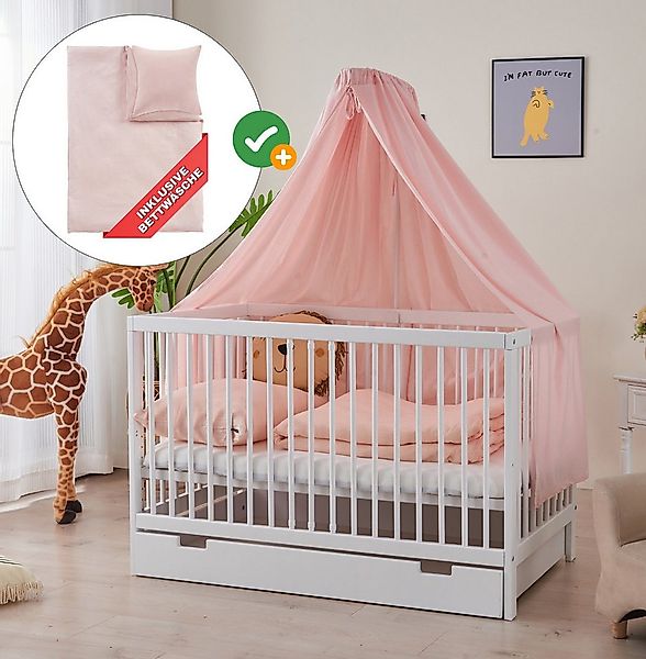 Alavya Home® Komplettbett TOBI 7-tlg.SET für Kleine Babys I 9-fach höhenver günstig online kaufen