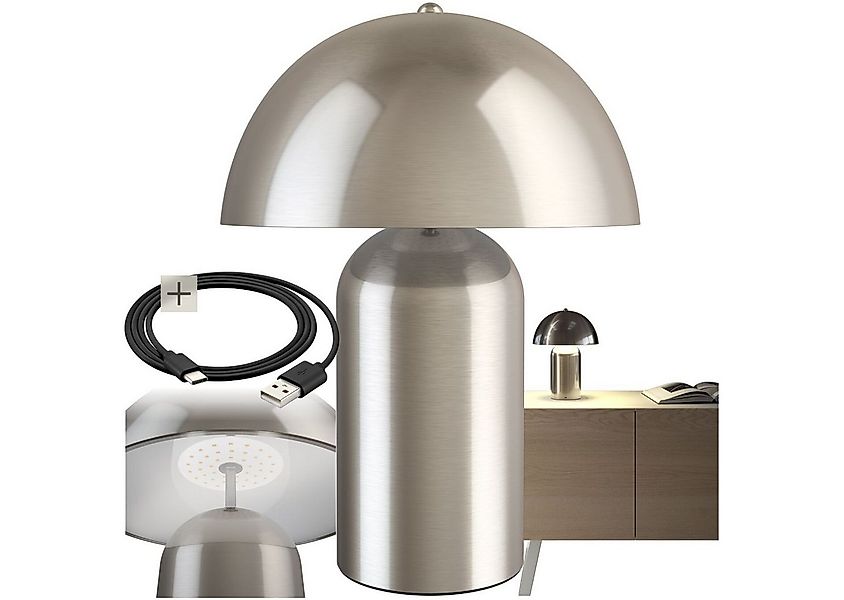 tectake Schreibtischlampe Akku-Tischlampe, Kleine Retro-Tischleuchte im ang günstig online kaufen